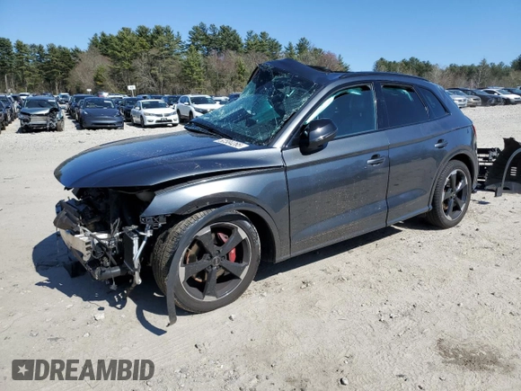 2019 Audi SQ5 Premium Plus z VIN WA1B4AFY3K2047735, wystawiony jako Copart lot #52304265 z przebiegiem Nie podano mil oraz Szkoda całkowita • Salvage title. Historia ofert i sprzedaży dostępna na DreamBid. Obrazek 1.