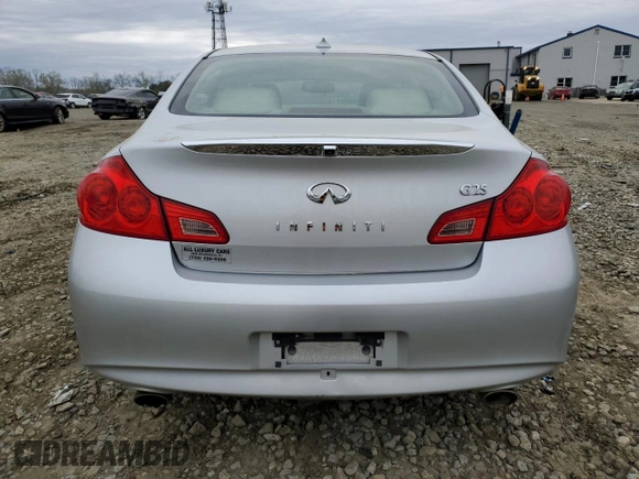 2011 Infiniti G25 Journey z VIN JN1DV6AP0BM600582, wystawiony jako Copart lot #53745935 z przebiegiem 101 321 mil mil oraz Szkoda całkowita • Salvage title. Historia ofert i sprzedaży dostępna na DreamBid. Obrazek 6.