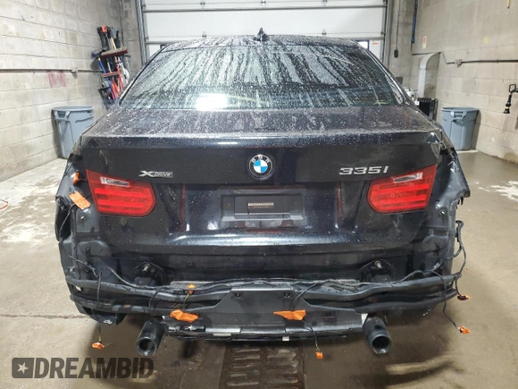 2015 BMW 3 Series 335i xDrive with VIN WBA3B9G59FNR93584, listed as a Copart auction lot 54711455 with 85,596 mi miles and Salvage title. Bid and sale history available at DreamBid. Image 6.