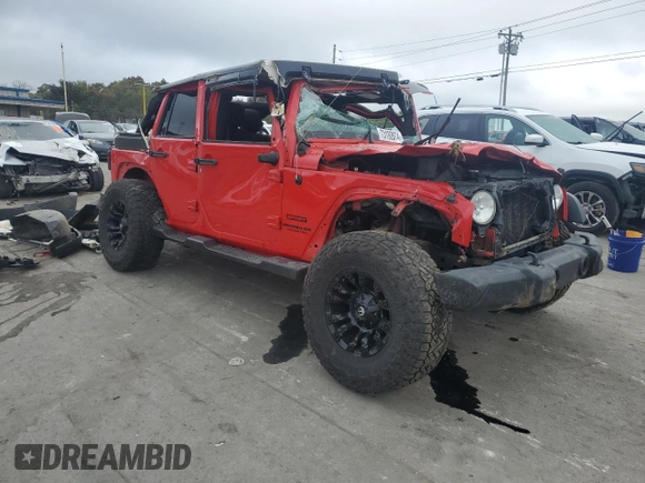 2015 Jeep Wrangler Unlimited Sport with VIN 1C4BJWDG3FL545083, listed as a Copart auction lot 73192874 with Not provided miles and Salvage title. Bid and sale history available at DreamBid. Image 4.
