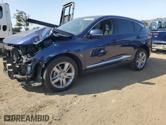 2019 Acura RDX Advance with VIN 5J8TC2H72KL030606, listed as a Copart auction lot 59848905 with 27,123 mi miles and Salvage title. Bid and sale history available at DreamBid. Image 1.
