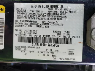 2017 Lincoln MKZ Reserve with VIN 3LN6L5F90HR645906, listed as a Copart auction lot 44331075 with 87,798 mi miles and Salvage Title. Bid and sale history available at carsss.com. Image 13.
