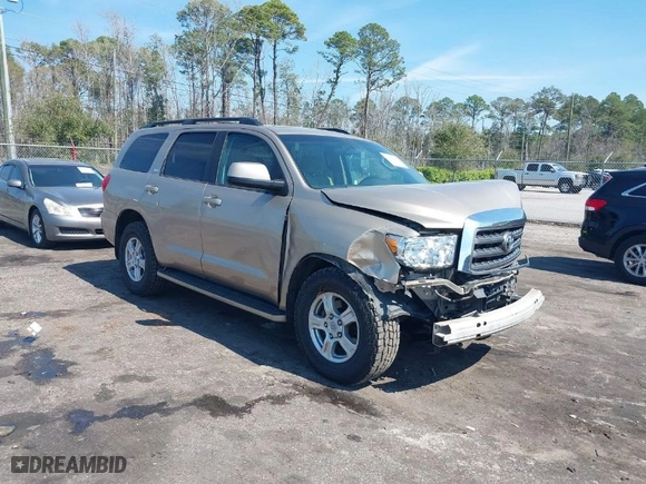 2008 Toyota Sequoia SR5 with VIN 5TDBY64AX8S010888, listed as a IAAI auction lot 41686880 with 146,358 mi miles. Bid and sale history available at carsss.com. Image 1.