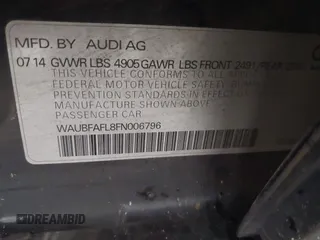 2015 Audi A4 Premium z VIN WAUBFAFL8FN006796, wystawiony jako IAAI lot #42519162 z przebiegiem 203 435 mil mil oraz . Historia ofert i sprzedaży dostępna na DreamBid. Obrazek 9.