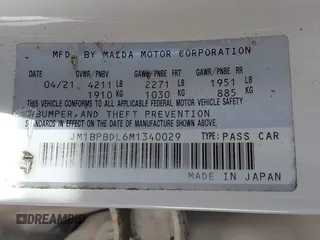 2021 Mazda 3 with VIN JM1BPBDL6M1340029, listed as a IAAI auction lot 42461850 with 79,798 mi miles and . Bid and sale history available at DreamBid. Image 9.