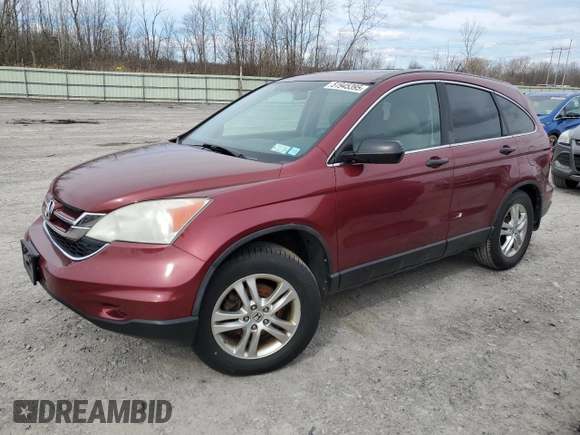 2010 Honda CR-V EX with VIN 5J6RE4H55AL046045, listed as a Copart auction lot 51945395 with 183,821 mi miles and Salvage Title. Bid and sale history available at carsss.com. Image 1.