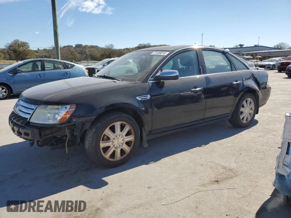 2008 Ford Taurus Limited with VIN 1FAHP28W08G134163, listed as a Copart auction lot 80072614 with 121,614 mi miles and Salvage Title. Bid and sale history available at carsss.com. Image 1.