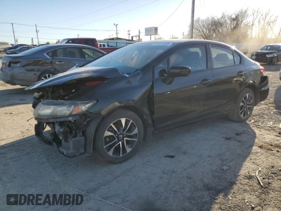 2014 Honda Civic Sedan EX with VIN 19XFB2F82EE084298, listed as a Copart auction lot 47322235 with 0 mi miles and Salvage Title. Bid and sale history available at carsss.com. Image 1.