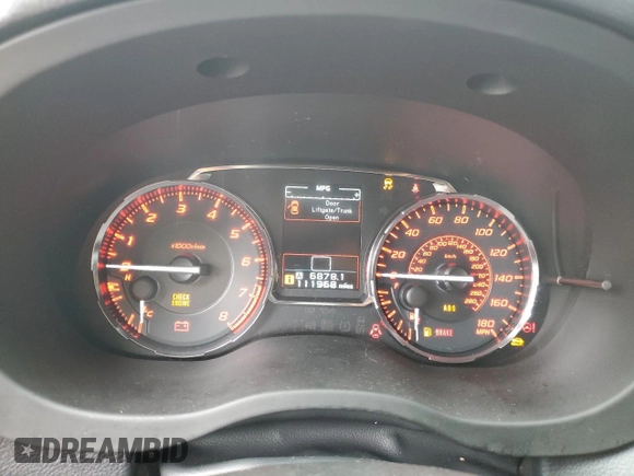 2016 Subaru WRX Premium with VIN JF1VA1E62G9805421, listed as a Copart auction lot 64043955 with 111,968 mi miles and Clean title. Bid and sale history available at DreamBid. Image 9.