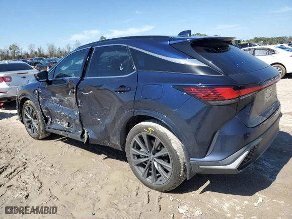 2023 Lexus RX with VIN 2T2BAMCAXPC017238, listed as a Copart auction lot 46586975 with 29,307 mi miles and Salvage Title. Bid and sale history available at carsss.com. Image 2.