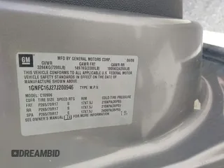 2007 Chevrolet Suburban LT with VIN 1GNFC16J27J200946, listed as a IAAI auction lot 42745650 with Not provided miles and . Bid and sale history available at DreamBid. Image 9.