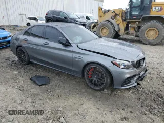 2021 Mercedes-Benz C with VIN W1KWF8HB3MR620202, listed as a Copart auction lot 46827165 with Not Provided miles and Salvage Title. Bid and sale history available at DreamBid. Image 4.