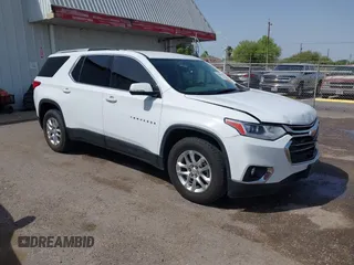 2018 Chevrolet Traverse LT Cloth with VIN 1GNERGKW4JJ144479, listed as a IAAI auction lot 41839641 with 136,404 mi miles. Bid and sale history available at carsss.com. Image 1.