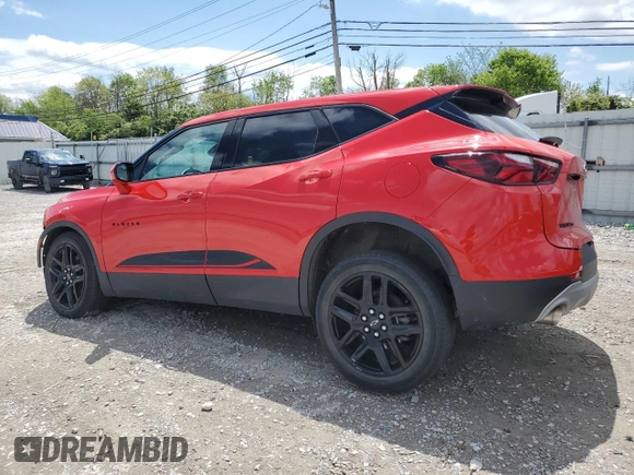2021 Chevrolet Blazer LT with VIN 3GNKBHRS9MS585138, listed as a Copart auction lot 55327335 with 66,020 mi miles and Salvage title. Bid and sale history available at DreamBid. Image 2.