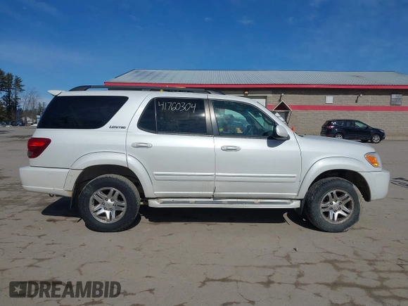 2005 Toyota Sequoia Limited with VIN 5TDBT48AX5S249866, listed as a IAAI auction lot 41760304 with 259,139 mi miles and . Bid and sale history available at DreamBid. Image 14.
