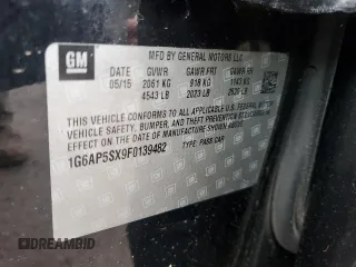 2015 Cadillac CTS RWD z VIN 1G6AP5SX9F0139482, wystawiony jako Copart lot #61422755 z przebiegiem 77 247 mil mil oraz Czysty tytuł • Clean title. Historia ofert i sprzedaży dostępna na DreamBid. Obrazek 12.