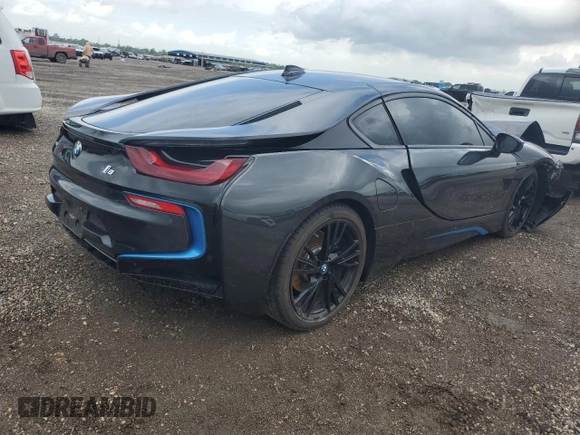 2014 BMW i8 with VIN WBY2Z2C55EVX64310, listed as a Copart auction lot 50491465 with 0 mi miles and Salvage Title. Bid and sale history available at carsss.com. Image 3.