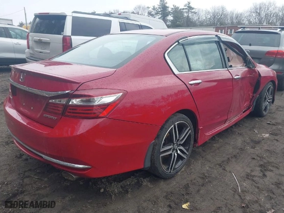 2016 Honda Accord Sedan Sport with VIN 1HGCR2F56GA080119, listed as a IAAI auction lot 41641186 with 166,076 mi miles. Bid and sale history available at carsss.com. Image 4.