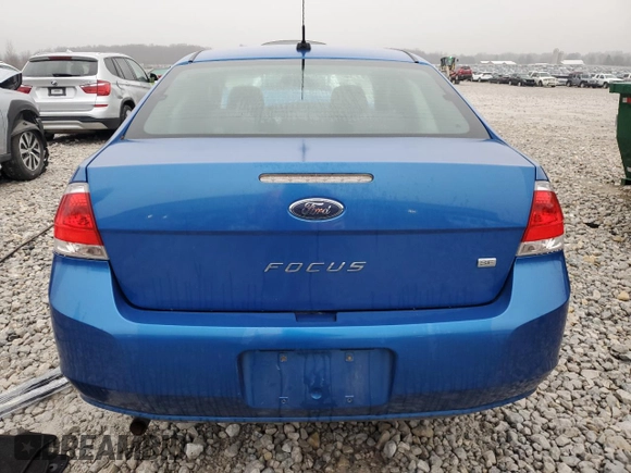 2011 Ford Focus SE with VIN 1FAHP3FN7BW129748, listed as a Copart auction lot 81996134 with 0 mi miles and Clean Title. Bid and sale history available at carsss.com. Image 6.