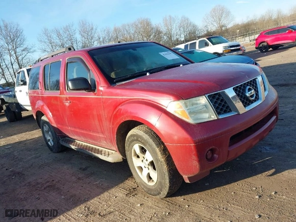 2006 Nissan Pathfinder SE with VIN 5N1AR18U26C663659, listed as a IAAI auction lot 41494195 with 1 mi miles. Bid and sale history available at carsss.com. Image 1.