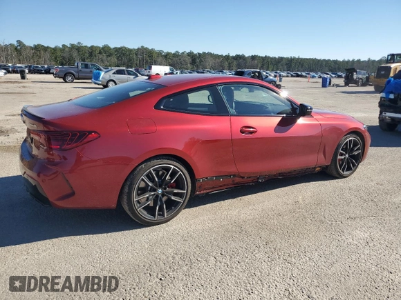 2025 BMW 4 Series с VIN WBA73DA06SCS99942, выставлен на аукционе Copart как лот 45452165 с пробегом 5 129 миль миль и Списание • Salvage title. История ставок и продаж доступна на DreamBid. Изображение 3.