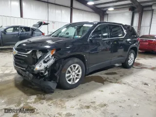 2021 Chevrolet Traverse LS with VIN 1GNEVFKW4MJ224763, listed as a Copart auction lot 47583845 with 53,590 mi miles and Salvage Title. Bid and sale history available at carsss.com. Image 1.