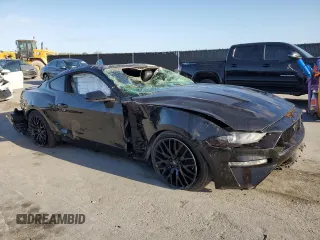 2021 Ford Mustang GT with VIN 1FA6P8CF4M5140085, listed as a Copart auction lot 55108505 with 48,670 mi miles and Non repairable. Bid and sale history available at DreamBid. Image 4.