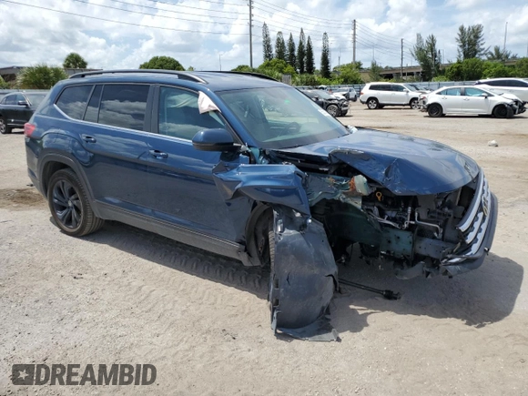 2022 Volkswagen Atlas SE with VIN 1V2WP2CA3NC554739, listed as a Copart auction lot 65341464 with 88,618 mi miles and Salvage title. Bid and sale history available at DreamBid. Image 4.