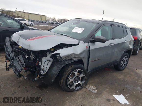 2022 Jeep Compass Trailhawk with VIN 3C4NJDDB3NT128118, listed as a IAAI auction lot 41664845 with 32,660 mi miles and . Bid and sale history available at DreamBid. Image 17.