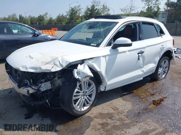 2019 Audi Q5 Premium Plus z VIN WA1BNAFY9K2124525, wystawiony jako IAAI lot #42164362 z przebiegiem Nie podano mil oraz . Historia ofert i sprzedaży dostępna na DreamBid. Obrazek 2.
