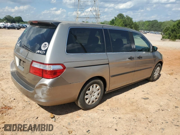 2007 Honda Odyssey LX with VIN 5FNRL38287B080407, listed as a Copart auction lot 57436115 with 238,333 mi miles and Salvage title. Bid and sale history available at DreamBid. Image 3.