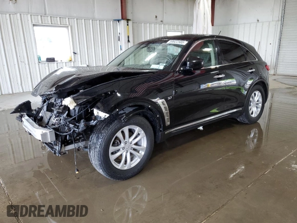 2016 Infiniti QX70 with VIN JN8CS1MW0GM753031, listed as a Copart auction lot 59922585 with 110,236 mi miles and Salvage title. Bid and sale history available at DreamBid. Image 1.