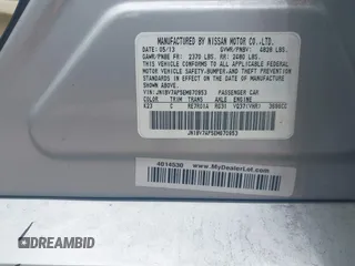 2014 Infiniti Q50 Sport with VIN JN1BV7AP5EM670953, listed as a IAAI auction lot 41913801 with 190,180 mi miles and . Bid and sale history available at DreamBid. Image 6.
