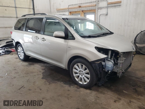2017 Toyota Sienna with VIN 5TDDZ3DC4HS174210, listed as a Copart auction lot 54411355 with 125,346 mi miles and Salvage Title. Bid and sale history available at DreamBid. Image 4.
