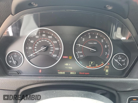 2015 BMW 3 Series 328i with VIN WBA3C1C5XFK118049, listed as a Copart auction lot 60166745 with 145,645 mi miles and Salvage title. Bid and sale history available at DreamBid. Image 9.