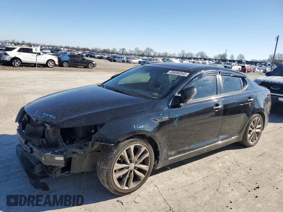 2014 Kia Optima SX Turbo with VIN 5XXGR4A68EG334376, listed as a Copart auction lot 89090345 with 125,929 mi miles and Salvage title. Bid and sale history available at DreamBid. Image 1.