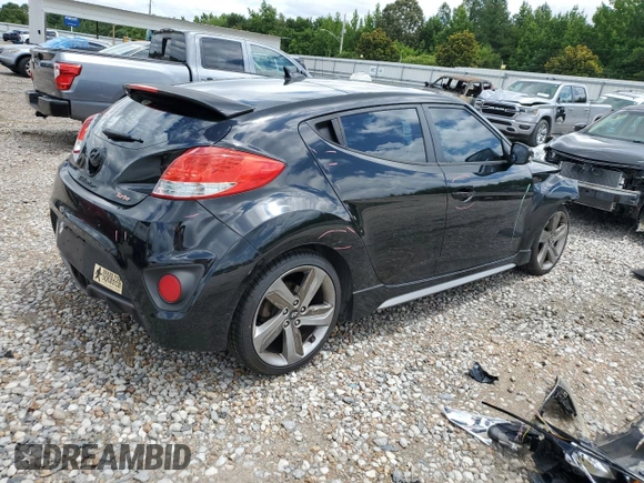 2013 Hyundai Veloster Turbo with VIN KMHTC6AE2DU177578, listed as a Copart auction lot 60901785 with Not provided miles and Salvage title. Bid and sale history available at DreamBid. Image 3.