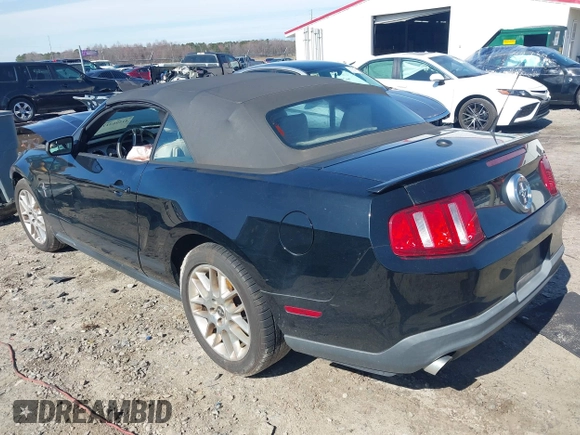2012 Ford Mustang V6 with VIN 1ZVBP8EM6C5220391, listed as a IAAI auction lot 41596317 with 144,165 mi miles and . Bid and sale history available at DreamBid. Image 3.