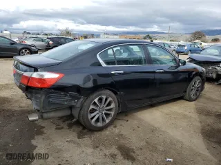 2014 Honda Accord Sedan Sport with VIN 1HGCR2F55EA296511, listed as a Copart auction lot 43183915 with 145,003 mi miles and Salvage Title. Bid and sale history available at carsss.com. Image 3.
