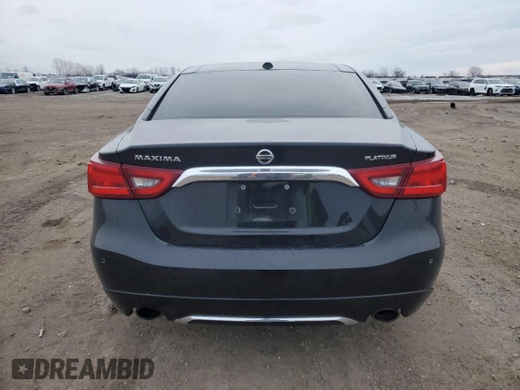 2018 Nissan Maxima Platinum with VIN 1N4AA6APXJC362973, listed as a Copart auction lot 43846205 with 105,823 mi miles and Salvage Title. Bid and sale history available at DreamBid. Image 6.
