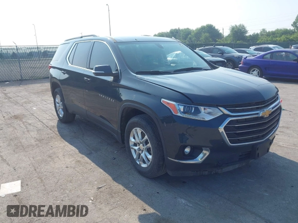 2019 Chevrolet Traverse LT Cloth with VIN 1GNERGKW0KJ151026, listed as a IAAI auction lot 42745723 with Not provided miles and . Bid and sale history available at DreamBid. Image 1.