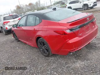 2025 Toyota Camry LE with VIN 4T1DAACK6SU052760, listed as a IAAI auction lot 41923980 with 5,586 mi miles and . Bid and sale history available at DreamBid. Image 3.