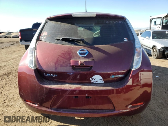 2016 Nissan LEAF SV with VIN 1N4BZ0CP8GC310287, listed as a Copart auction lot 89167585 with 0 mi miles and Salvage Title. Bid and sale history available at carsss.com. Image 6.