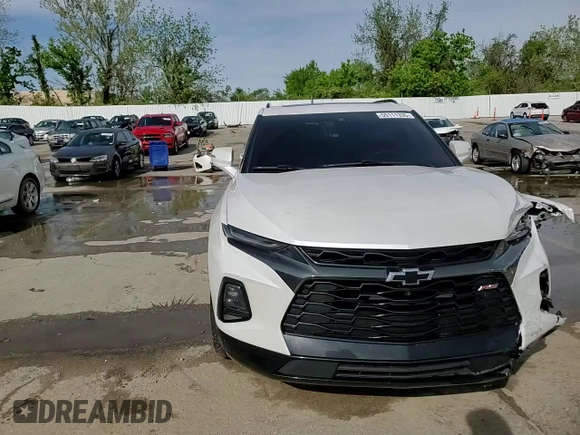 2021 Chevrolet Blazer RS with VIN 3GNKBKRS3MS548714, listed as a Copart auction lot 55111335 with 49,938 mi miles and Salvage title. Bid and sale history available at DreamBid. Image 14.
