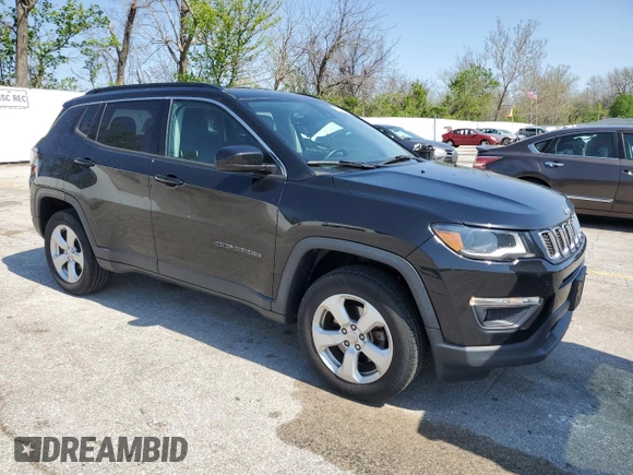 2018 Jeep Compass Altitude with VIN 3C4NJDBBXJT220422, listed as a Copart auction lot 53780225 with 93,004 mi miles and Salvage title. Bid and sale history available at DreamBid. Image 4.