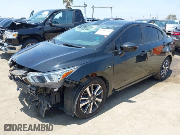 2021 Nissan Versa SV with VIN 3N1CN8EVXML891492, listed as a IAAI auction lot 42484002 with 65,607 mi miles and . Bid and sale history available at DreamBid. Image 2.