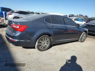 2014 Kia Cadenza Premium with VIN KNALN4D70E5144622, listed as a Copart auction lot 82296494 with 150,352 mi miles and Salvage Title. Bid and sale history available at carsss.com. Image 3.
