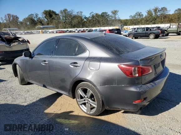 2012 Lexus IS 250 with VIN JTHCF5C22C5060468, listed as a Copart auction lot 75116504 with 206,410 mi miles and Salvage Title. Bid and sale history available at DreamBid. Image 2.