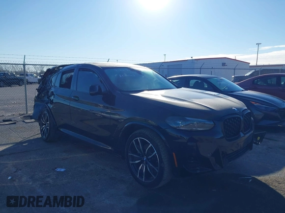 2023 BMW X4 xDrive30i with VIN 5UX33DT00P9S00002, listed as a IAAI auction lot 41674075 with 30,442 mi miles and . Bid and sale history available at DreamBid. Image 1.