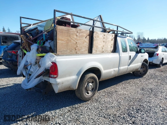 2005 Ford Super Duty F-250 XL with VIN 1FTSX20505EC46780, listed as a IAAI auction lot 41487266 with 1 mi miles. Bid and sale history available at carsss.com. Image 4.